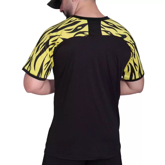 ست پیراهن و شورت ورزشی مشکی زرد-طرح ZEBRA - تصویر 2