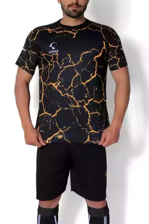 ست لباس و شورت ورزشی طرح مذاب