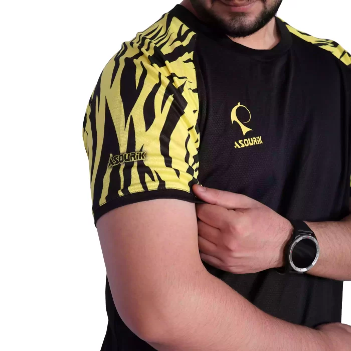 ست پیراهن و شورت ورزشی مشکی زرد-طرح ZEBRA - تصویر 3