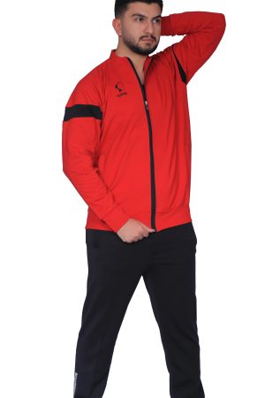 ست گرمکن و شلوار ورزشی-قرمز مشکی