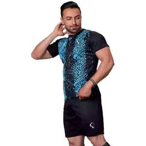 تیشرت و شورت مشکی و آبی